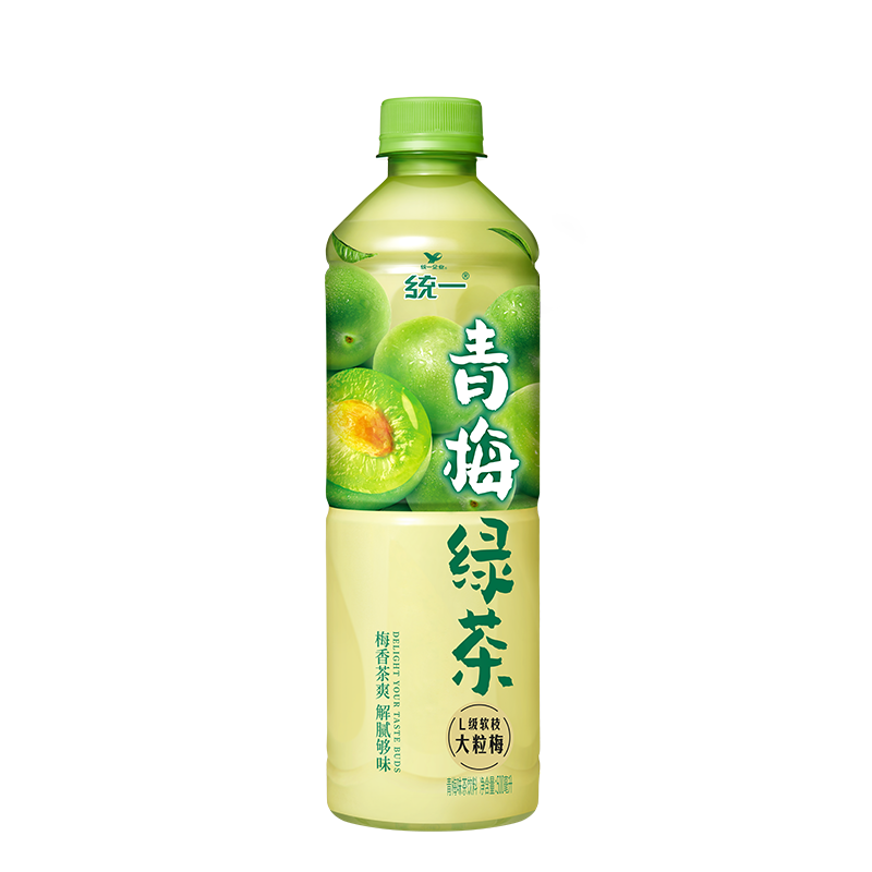 青梅綠茶味飲料500ml梅香茶爽解膩夠味