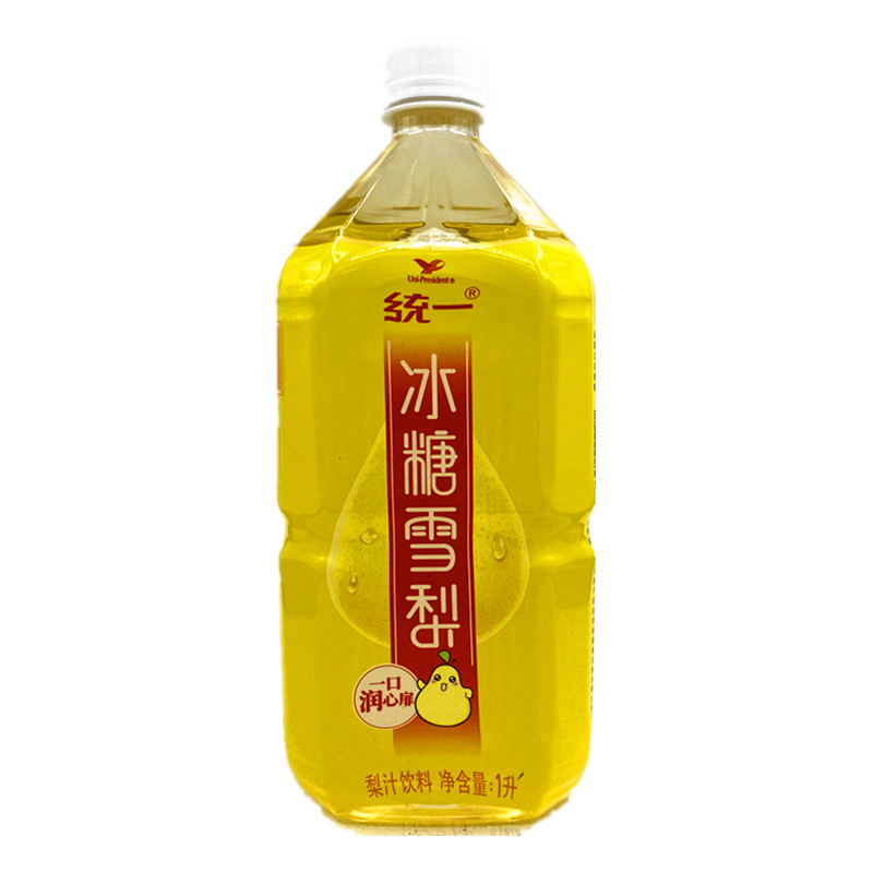 统一茶饮料夏日冰爽冰糖雪梨1l大瓶